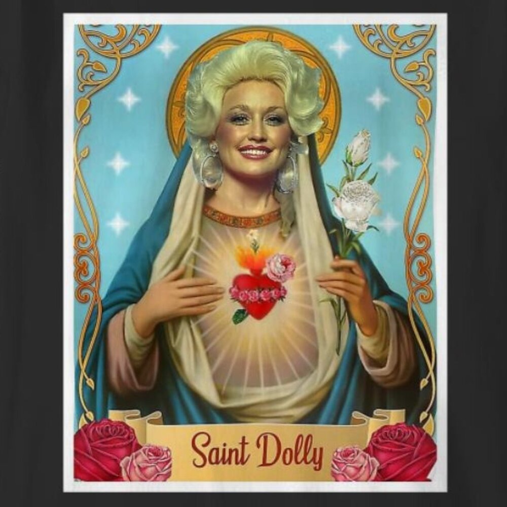 Saint Dolly Parton Graphic T-Shirt Vintage Country Music Tee 73 - Picture 2 of 5